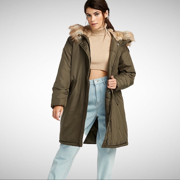 Only Misty Hooded Parka Mossy Green S - Picture 2 of 5